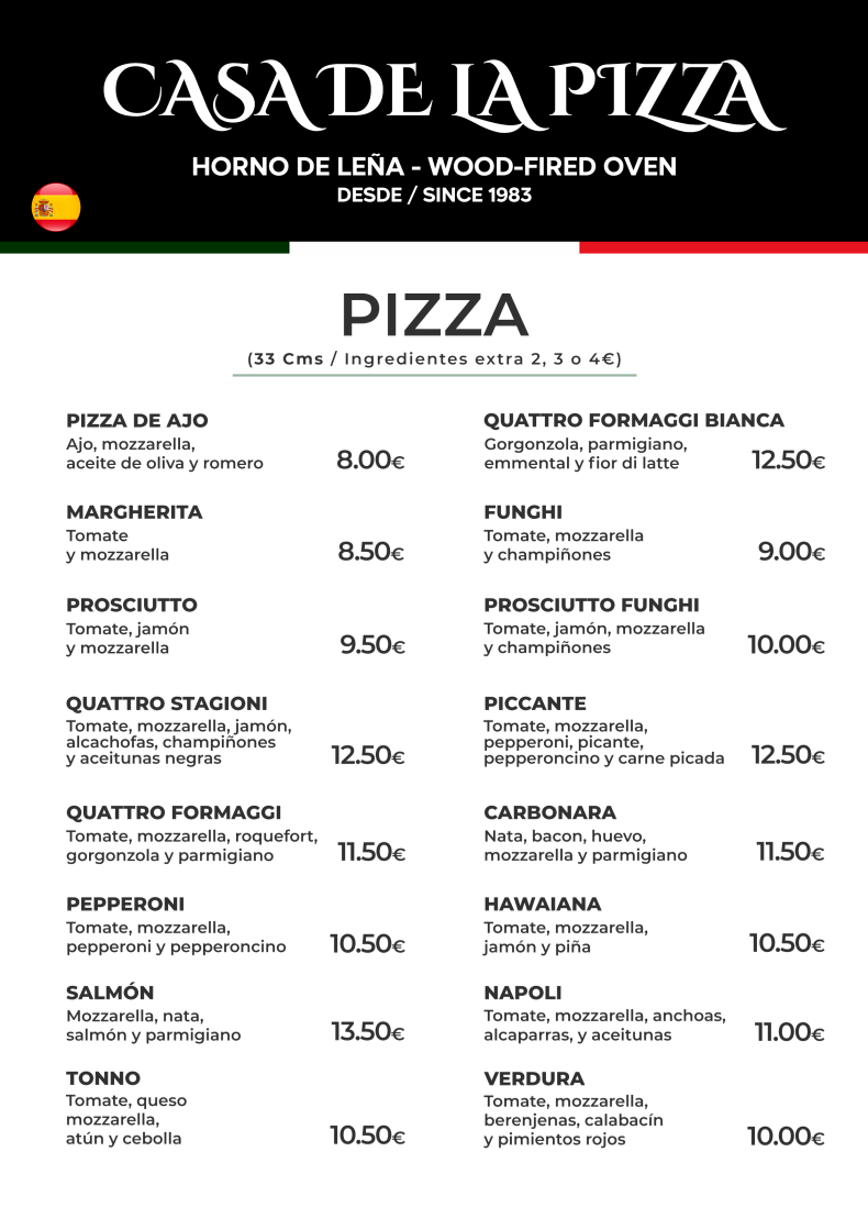 Casa De La Pizza Photo Menu 7