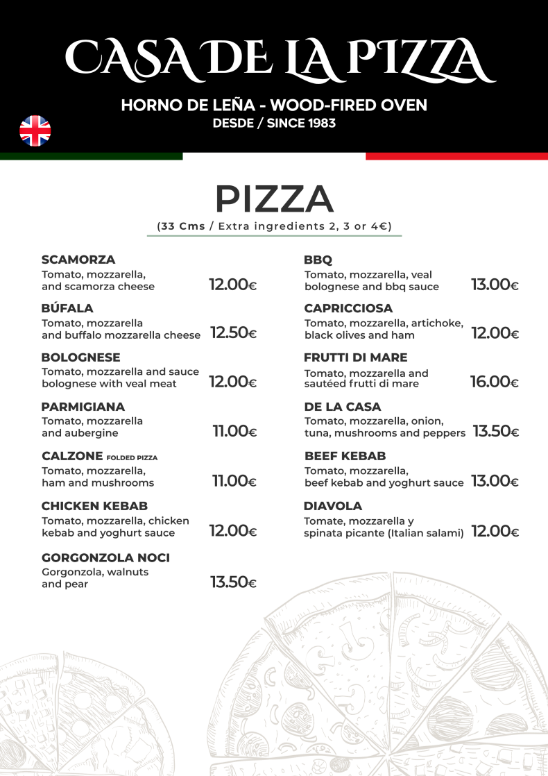 Casa De La Pizza Photo Menu 8