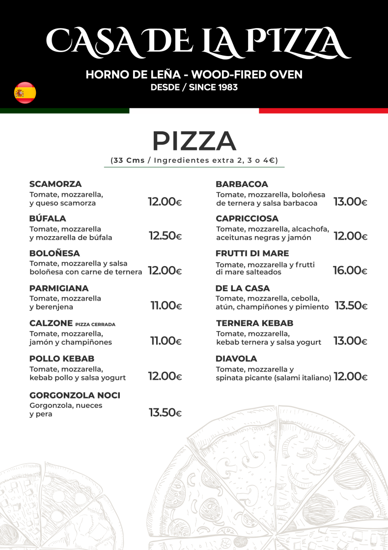 Casa De La Pizza Photo Menu 9