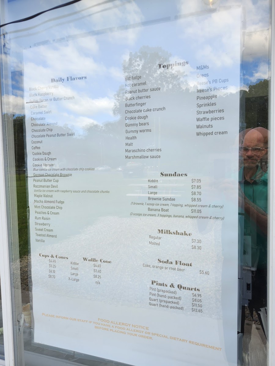 Rich Farm Ice Cream, Middlefield Photo Menu 2