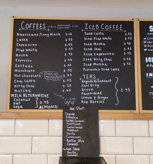 White Dove Coffee Roasters Photo Menu 2