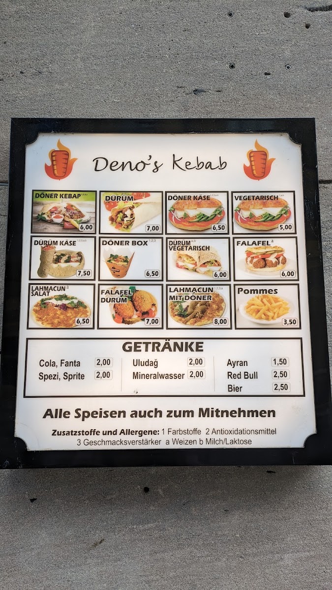 Deno's Kebab / Smash Burger, Ulm Photo Menu 2