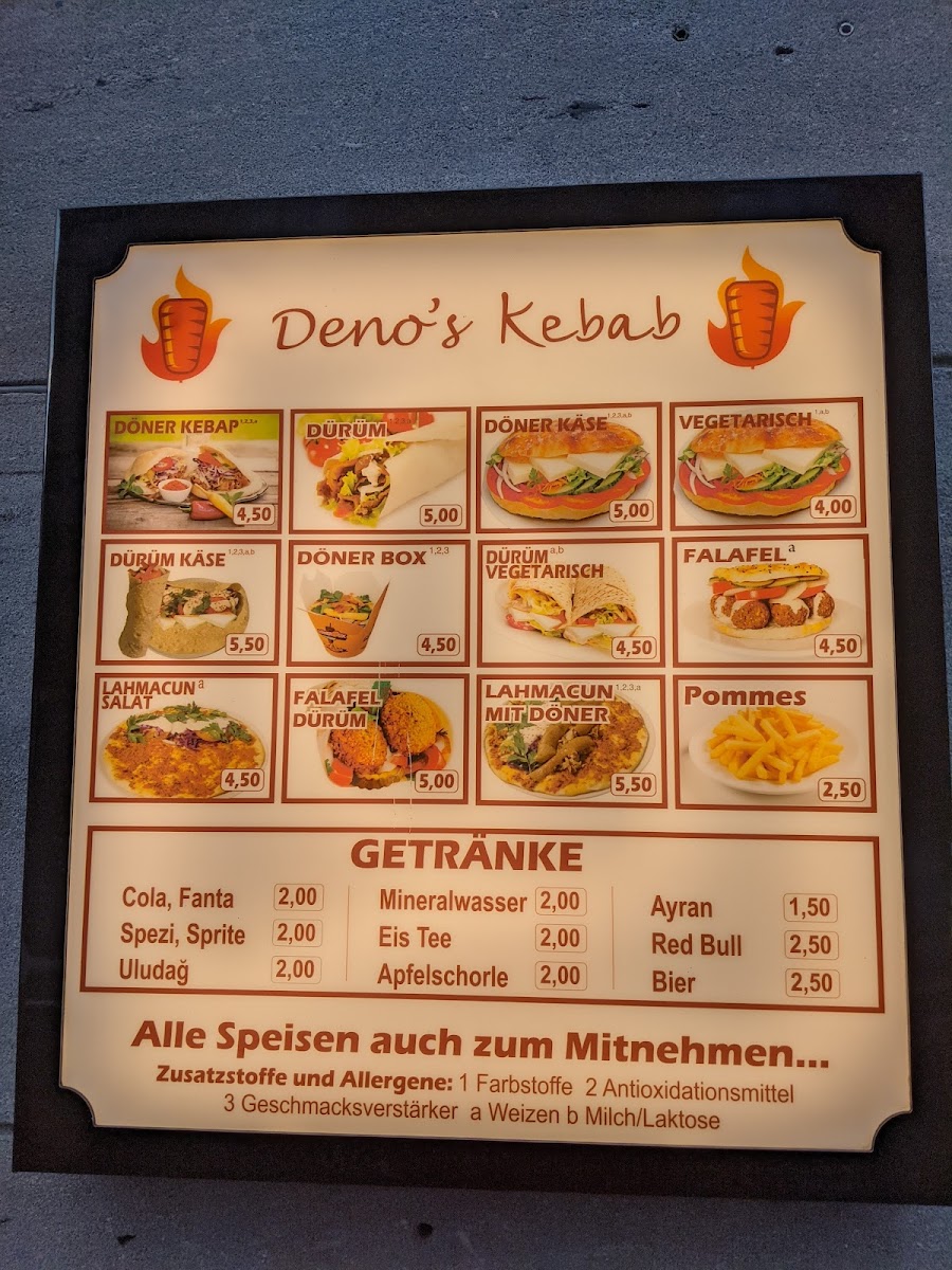 Deno's Kebab / Smash Burger, Ulm Photo Menu 3