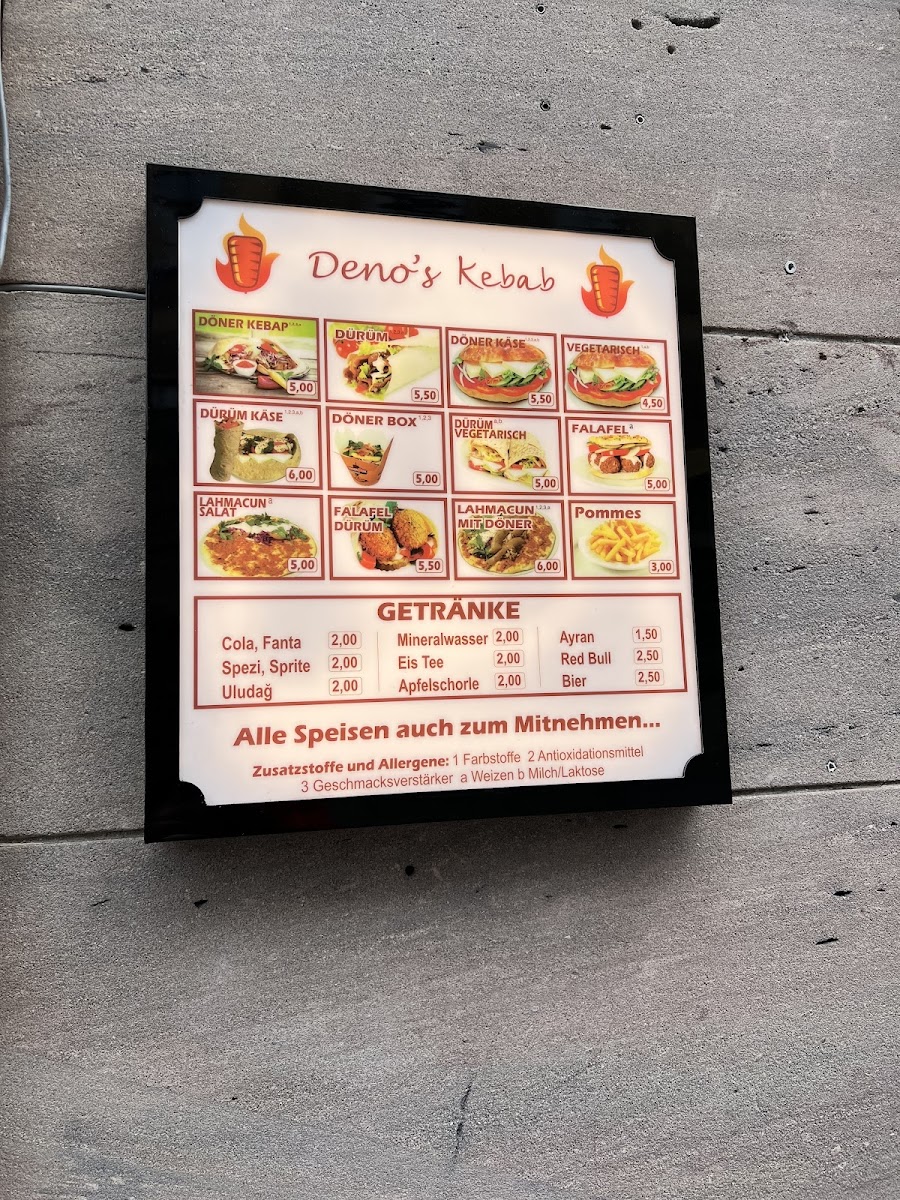 Deno's Kebab / Smash Burger, Ulm Photo Menu 4