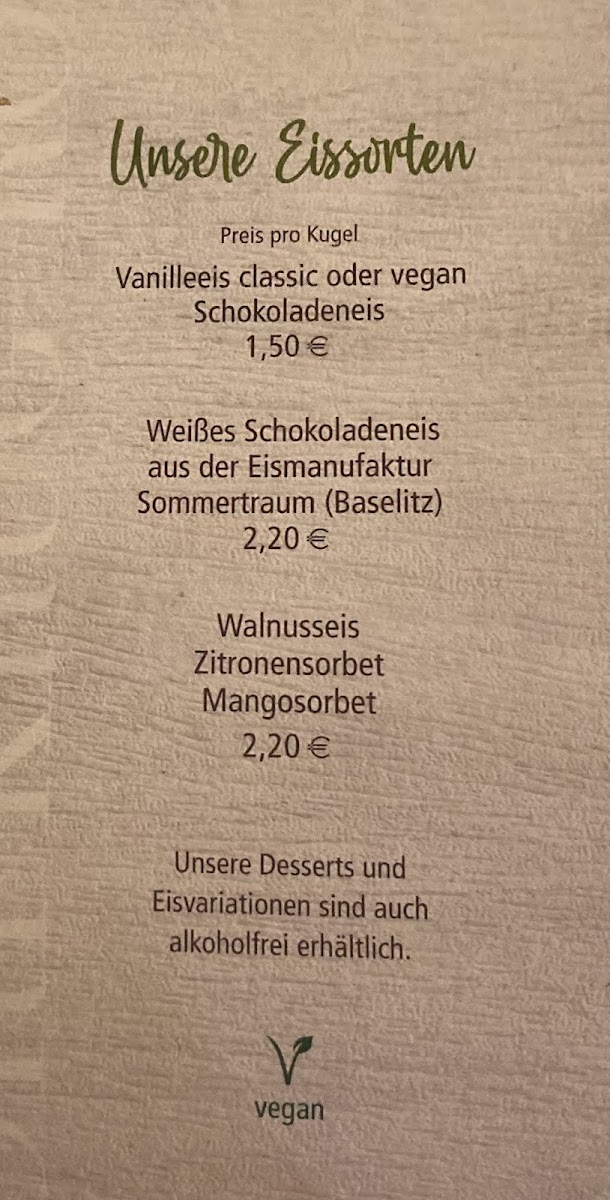 Dorfkrug Roda GmbH Photo Menu 1