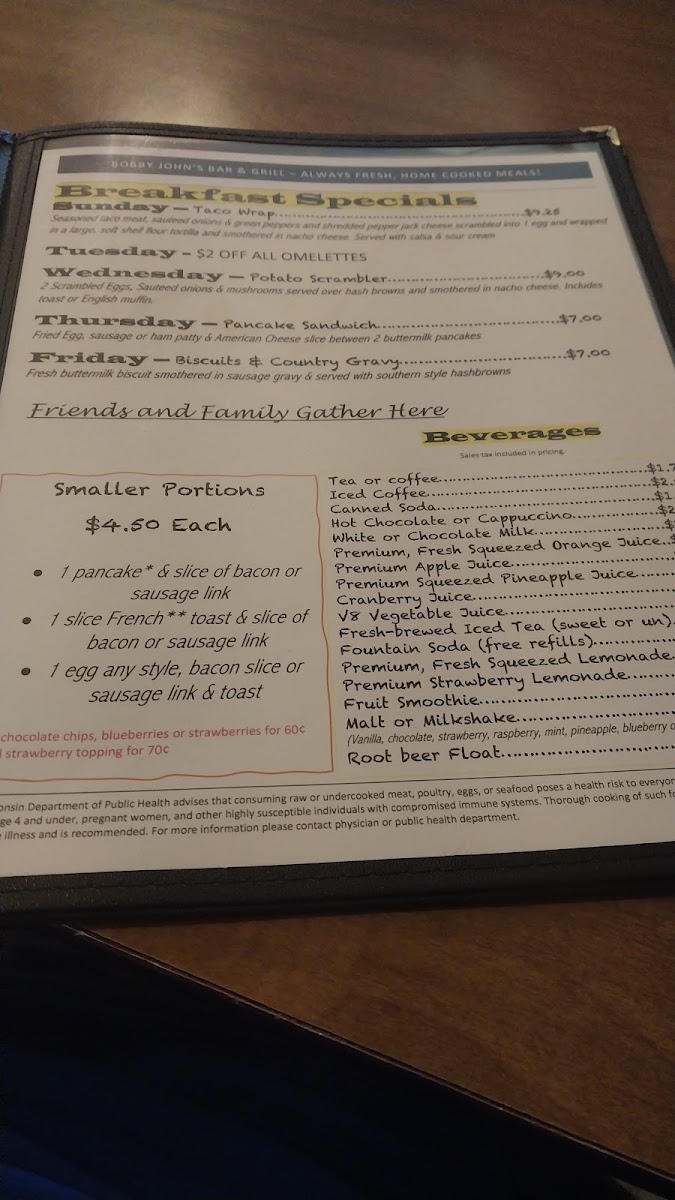 Bobby John's Bar & Grill Photo Menu 3