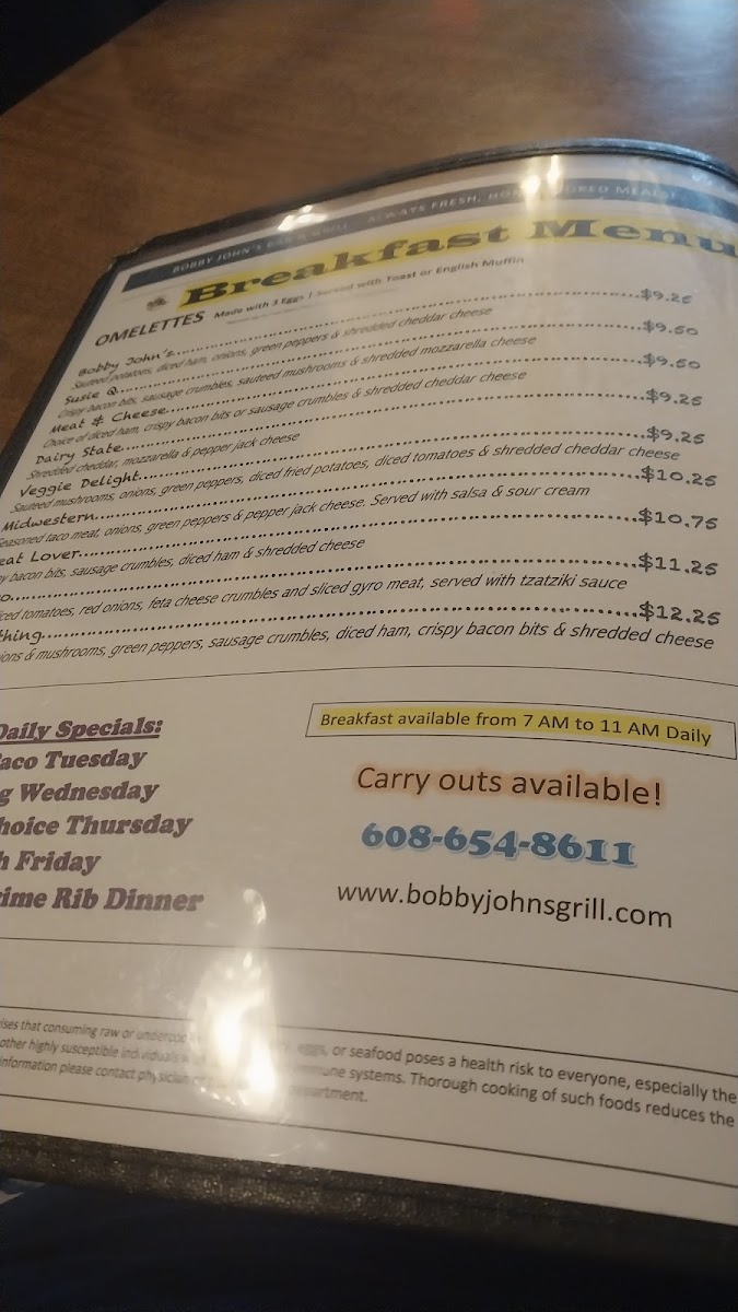 Bobby John's Bar & Grill Photo Menu 4