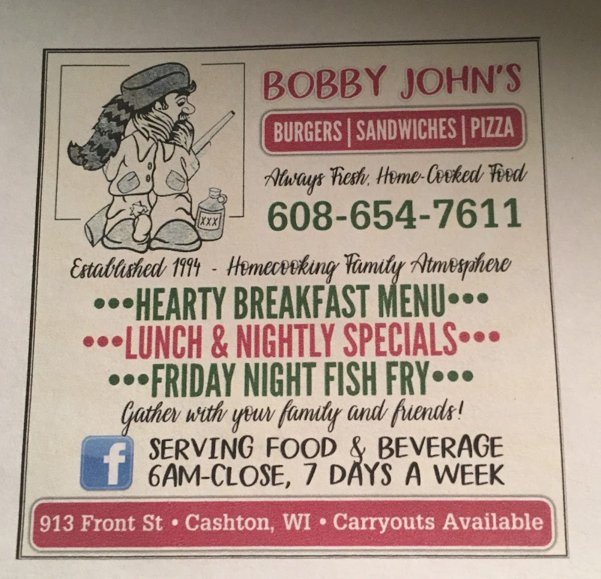 Bobby John's Bar & Grill Photo Menu 9