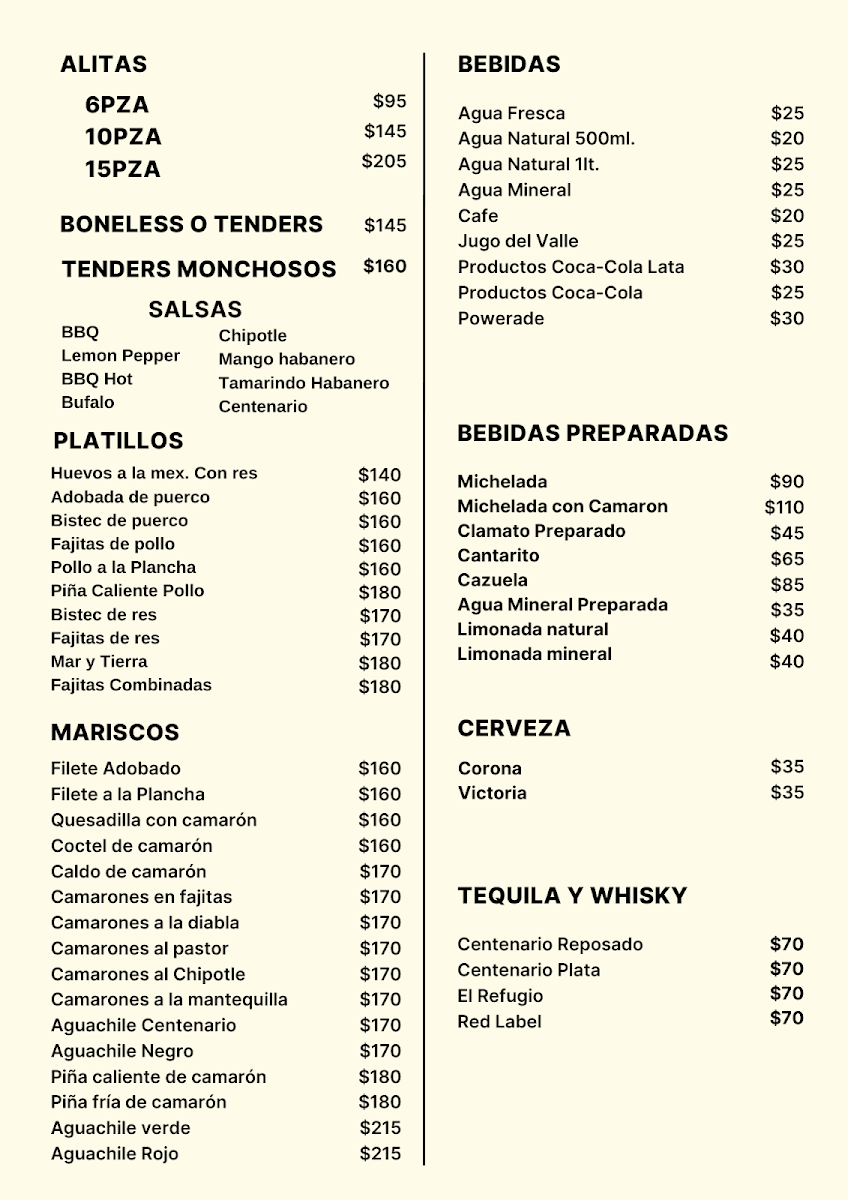 Restaurante Centenario Photo Menu 2