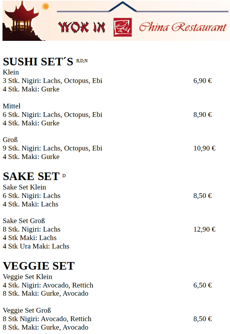 Restaurant Wok In Asia Cuisine Photo Menu 2