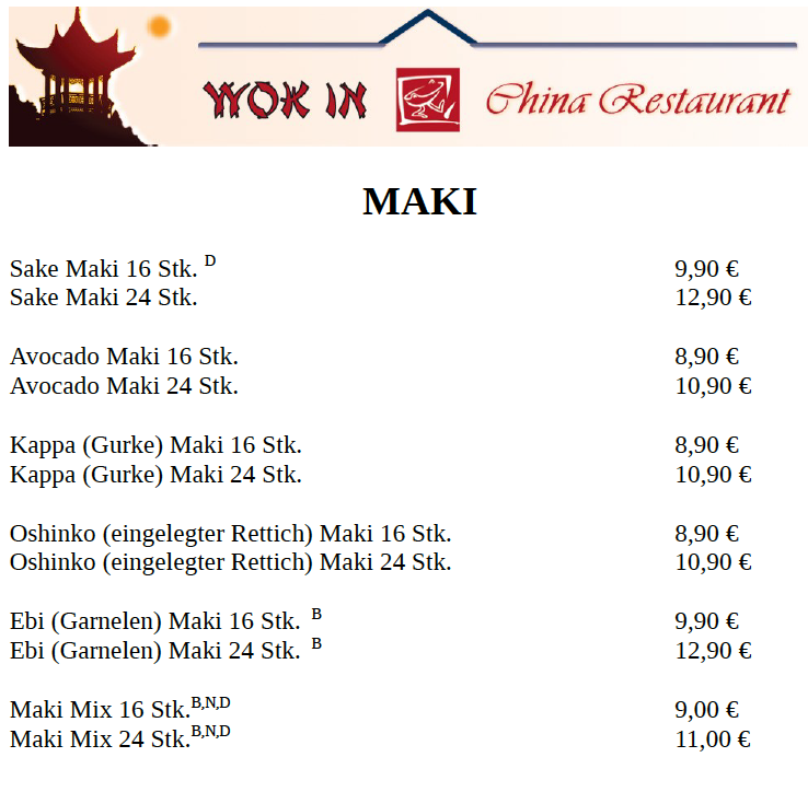 Restaurant Wok In Asia Cuisine Photo Menu 3