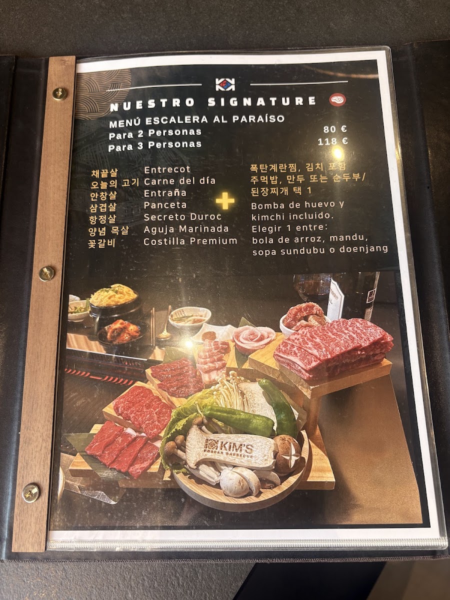 Kim's Barbacoa Coreana Photo Menu 2