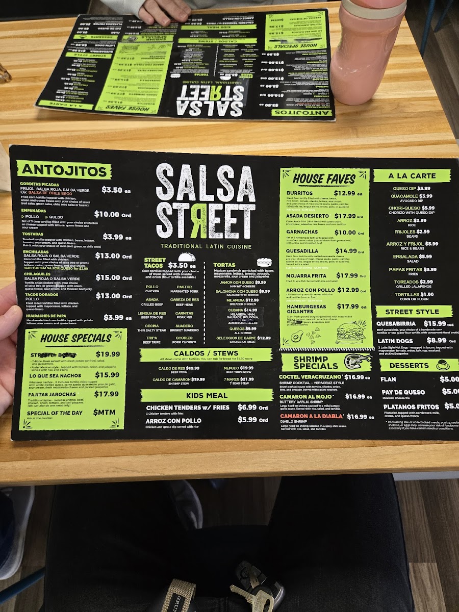 Salsa Street Photo Menu 4