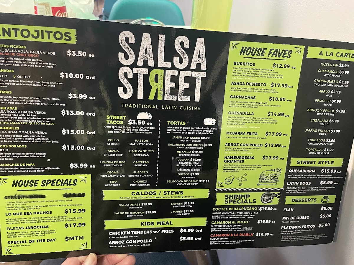 Salsa Street Photo Menu 5