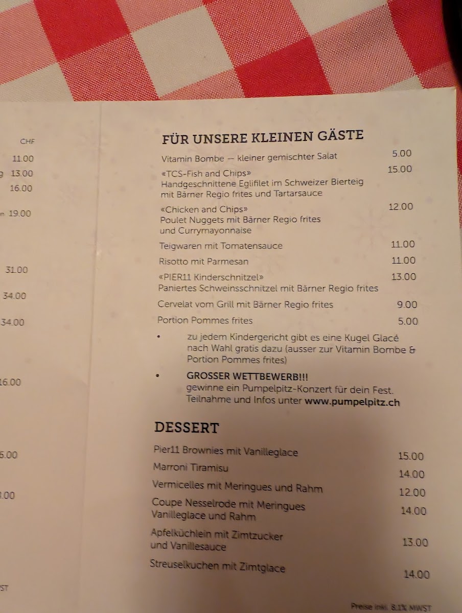 Restaurant Pier 11 Photo Menu 1