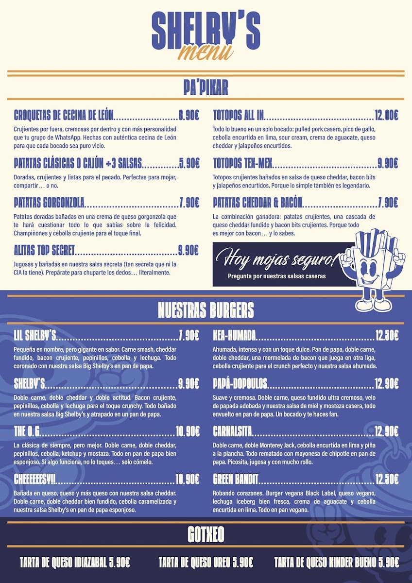 Shelby’s | Smash Burgers Photo Menu 1