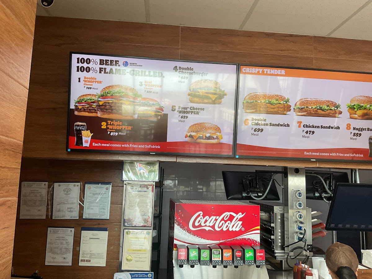 Burger King - MCIA International Terminal Photo Menu 2