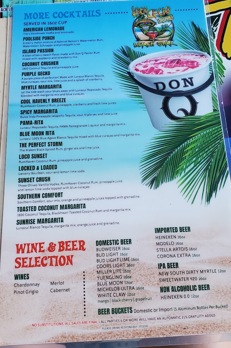 Loco Gecko Beach Shak Photo Menu 4