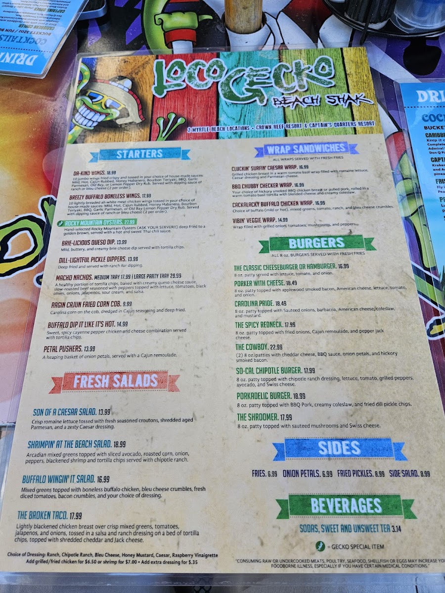Loco Gecko Beach Shak Photo Menu 5