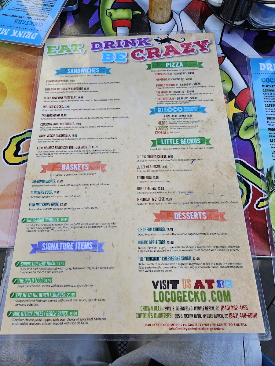 Loco Gecko Beach Shak Photo Menu 6