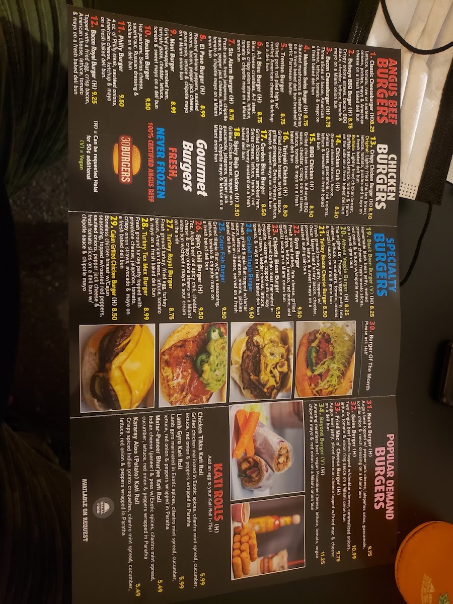 30 Burgers Photo Menu 6