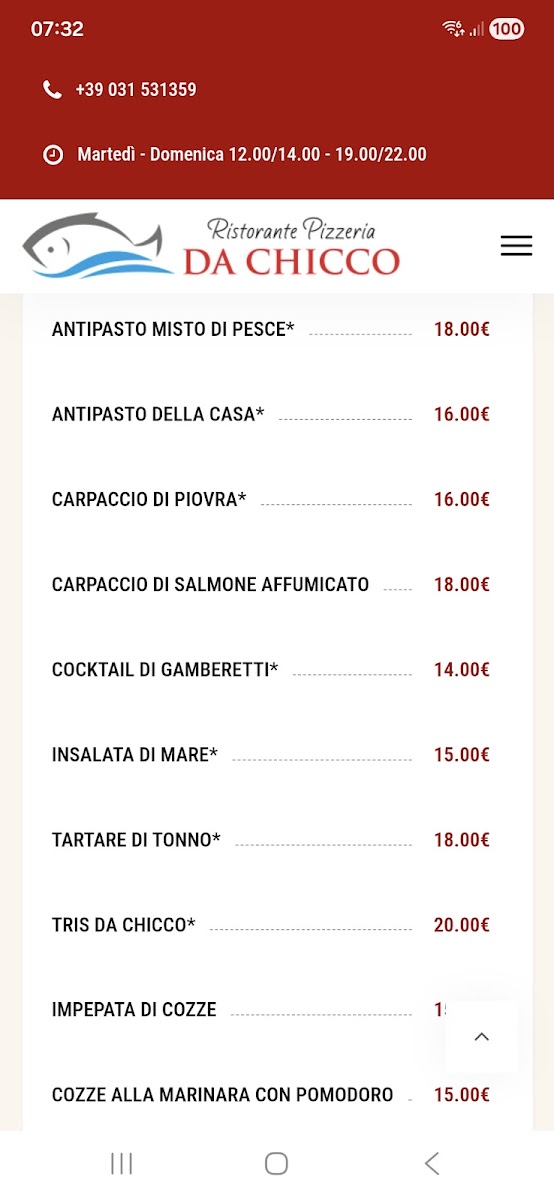 Ristorante Pizzeria Da Chicco Photo Menu 9