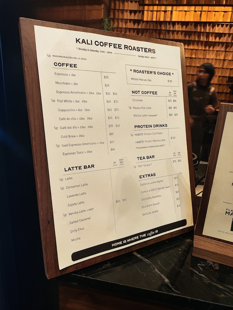 Kali Coffee Roasters Photo Menu 3