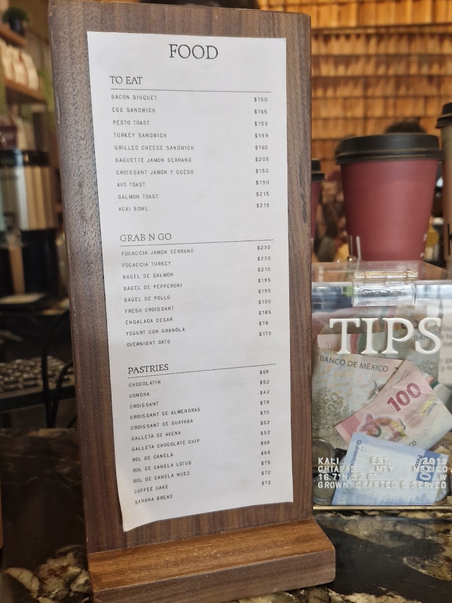 Kali Coffee Roasters Photo Menu 4