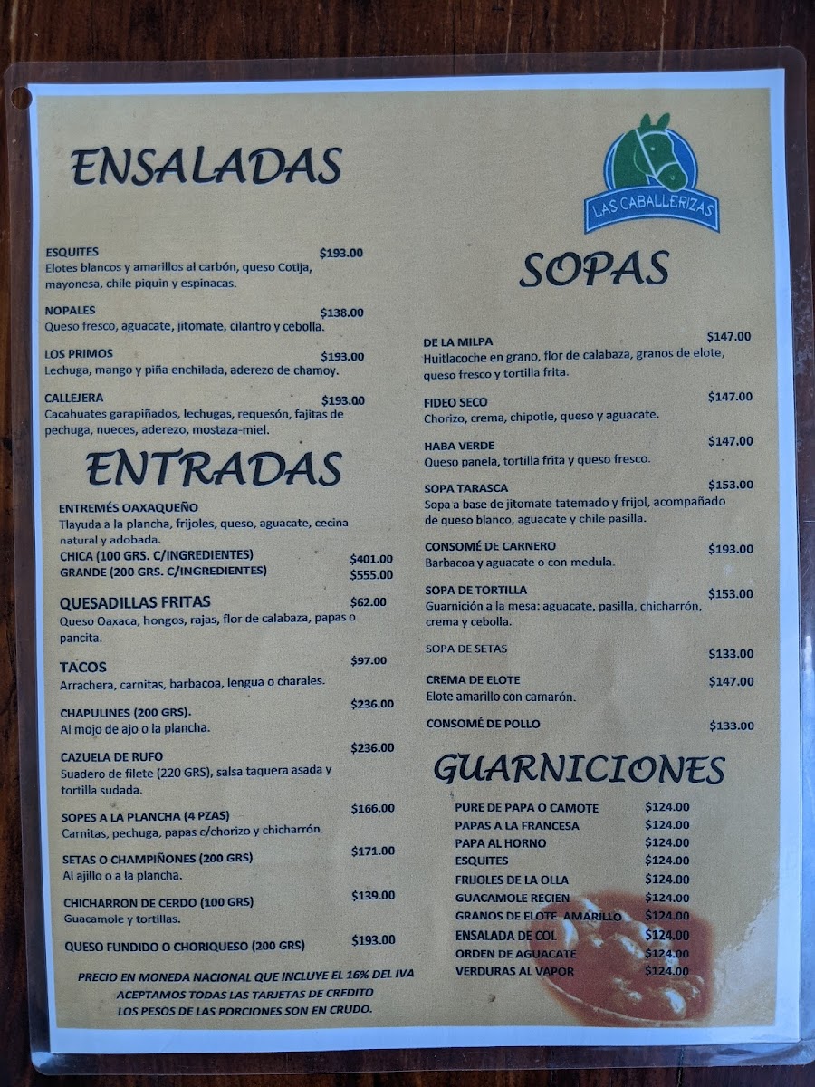 Restaurante las Caballerizas Photo Menu 2