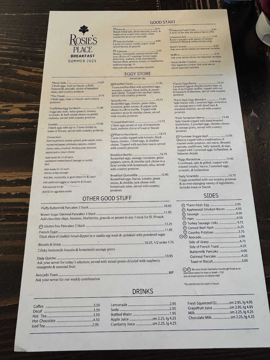 Rosie's Place Photo Menu 3