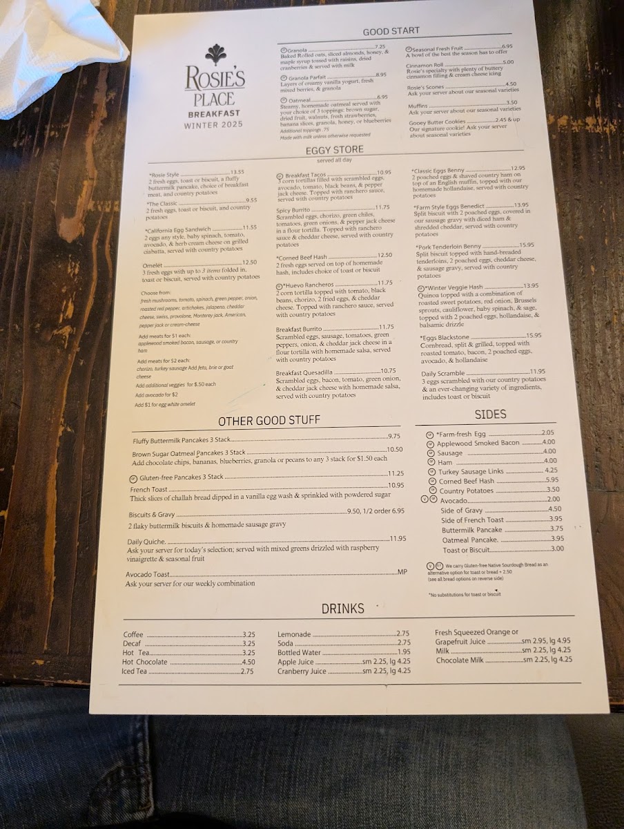 Rosie's Place Photo Menu 4