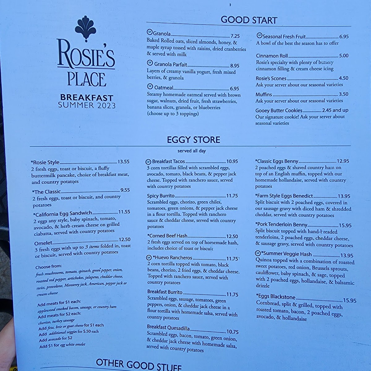 Rosie's Place Photo Menu 9