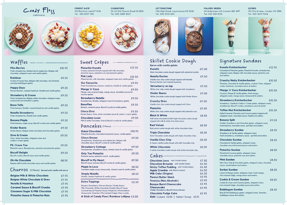 Candy Floss Creperie (Leytonstone) Photo Menu 1