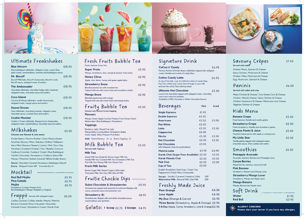 Candy Floss Creperie (Leytonstone) Photo Menu 2