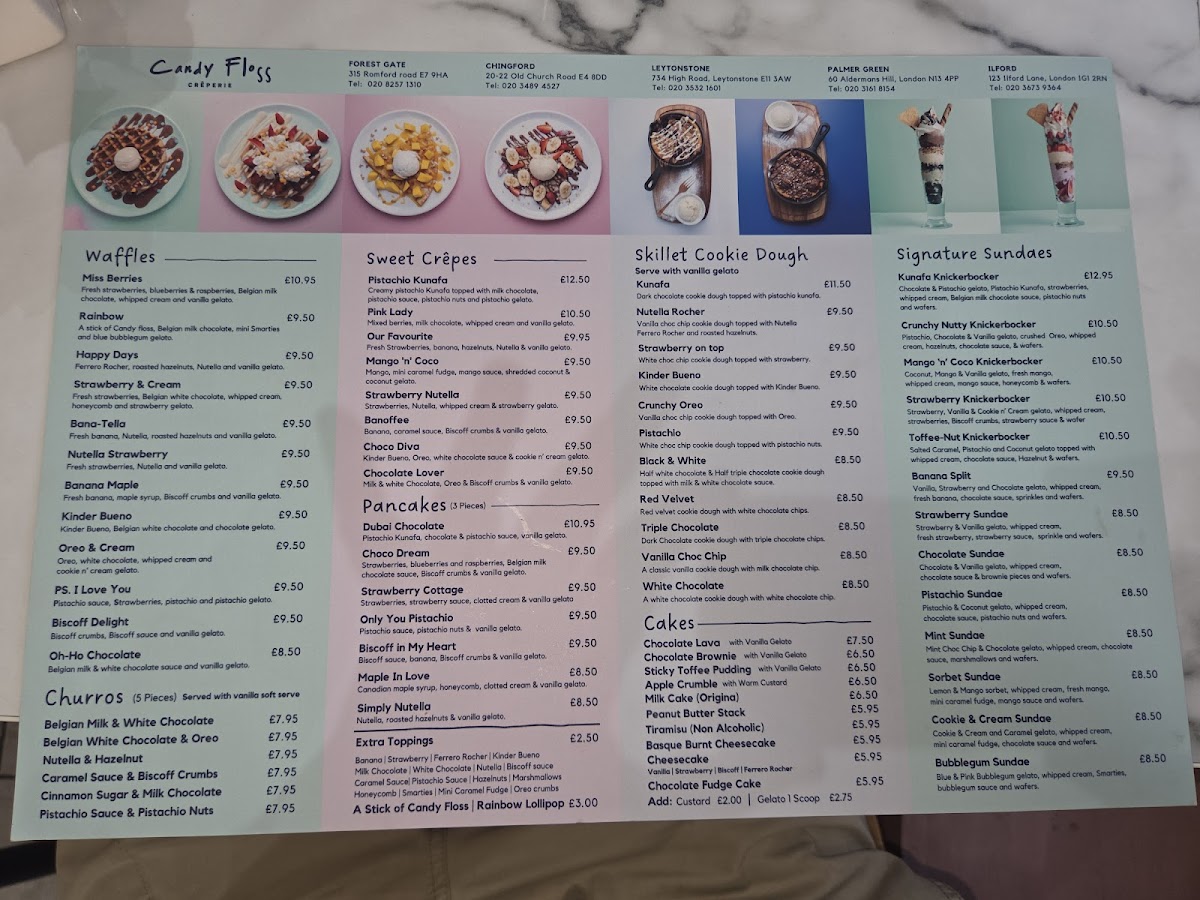 Candy Floss Creperie (Leytonstone) Photo Menu 3
