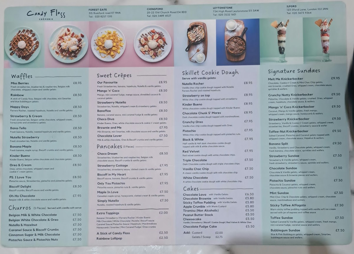 Candy Floss Creperie (Leytonstone) Photo Menu 6