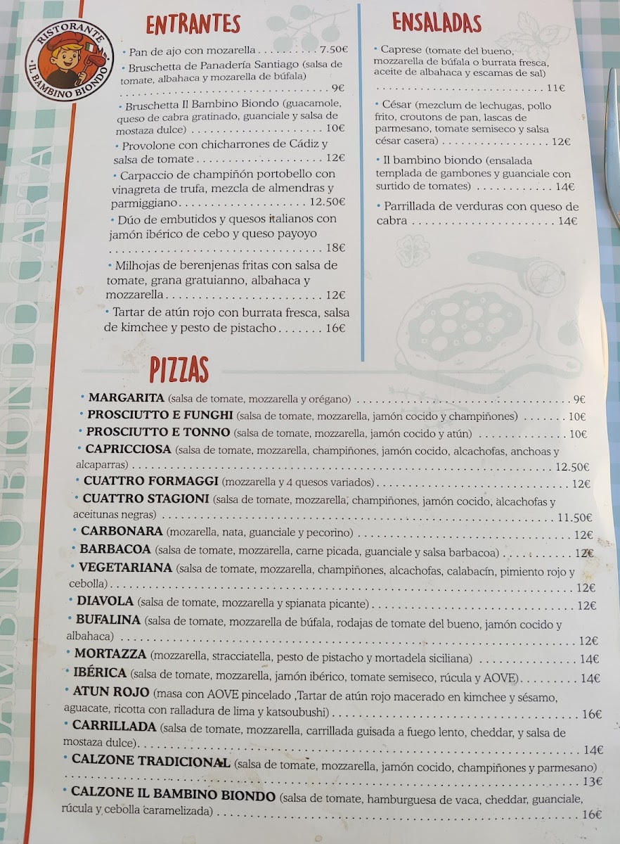 Il Bambino Biondo Photo Menu 2