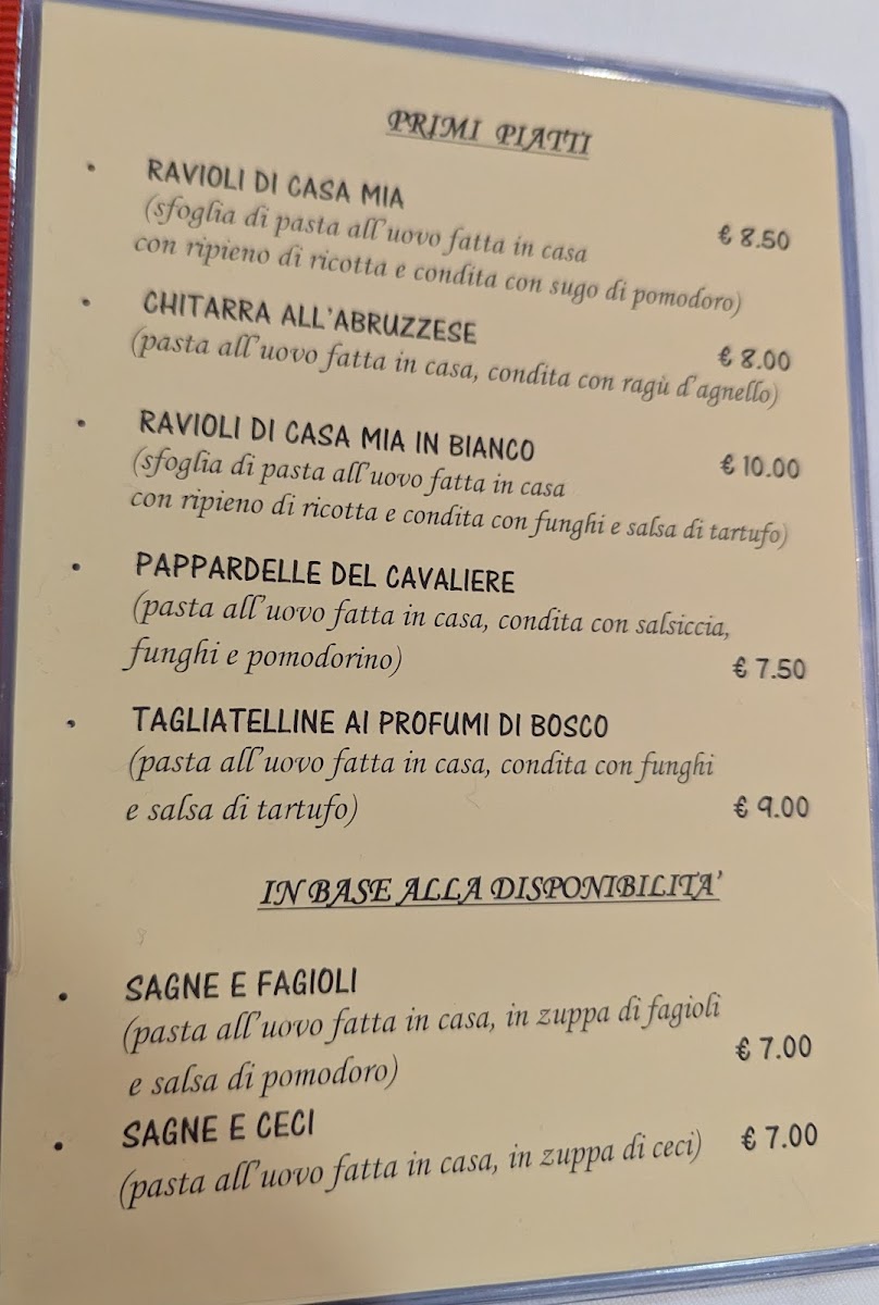 Collina del Cavaliere Photo Menu 1