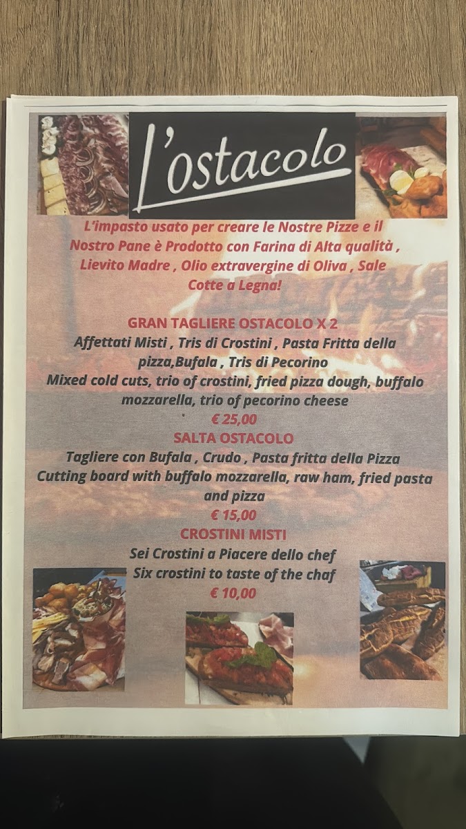 Pizzeria/pasticceria/Ristorante/Forno L'Ostacolo Photo Menu 5