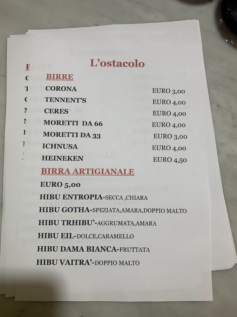 Pizzeria/pasticceria/Ristorante/Forno L'Ostacolo Photo Menu 7