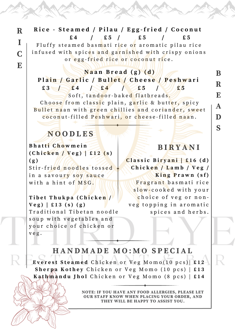 Third Eye Restaurant & Bar Bristol Photo Menu 1
