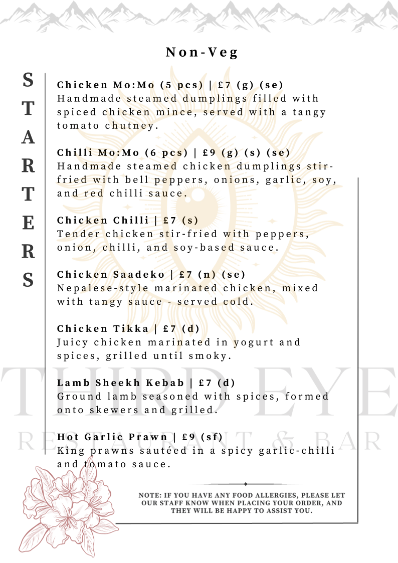 Third Eye Restaurant & Bar Bristol Photo Menu 5