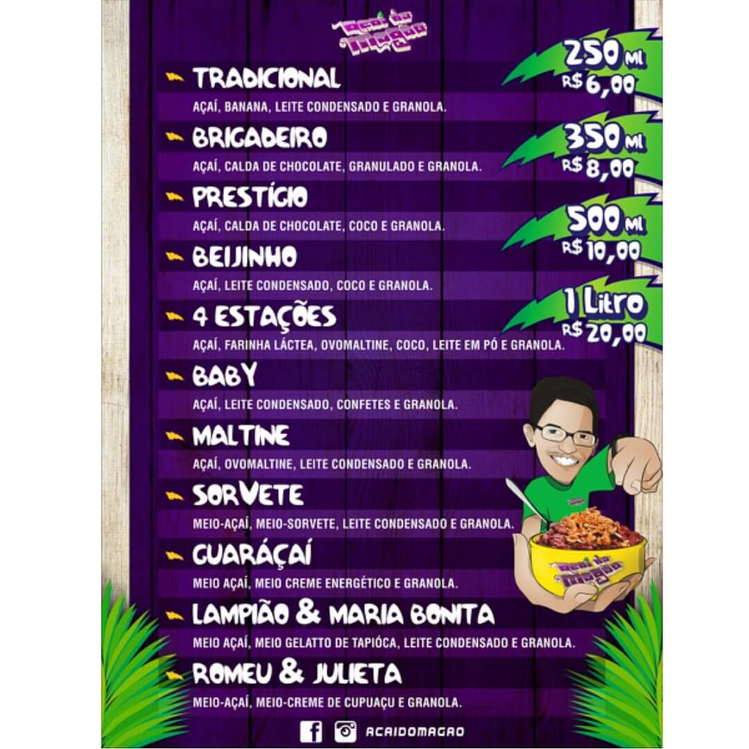 Açaí do Magão Photo Menu 1