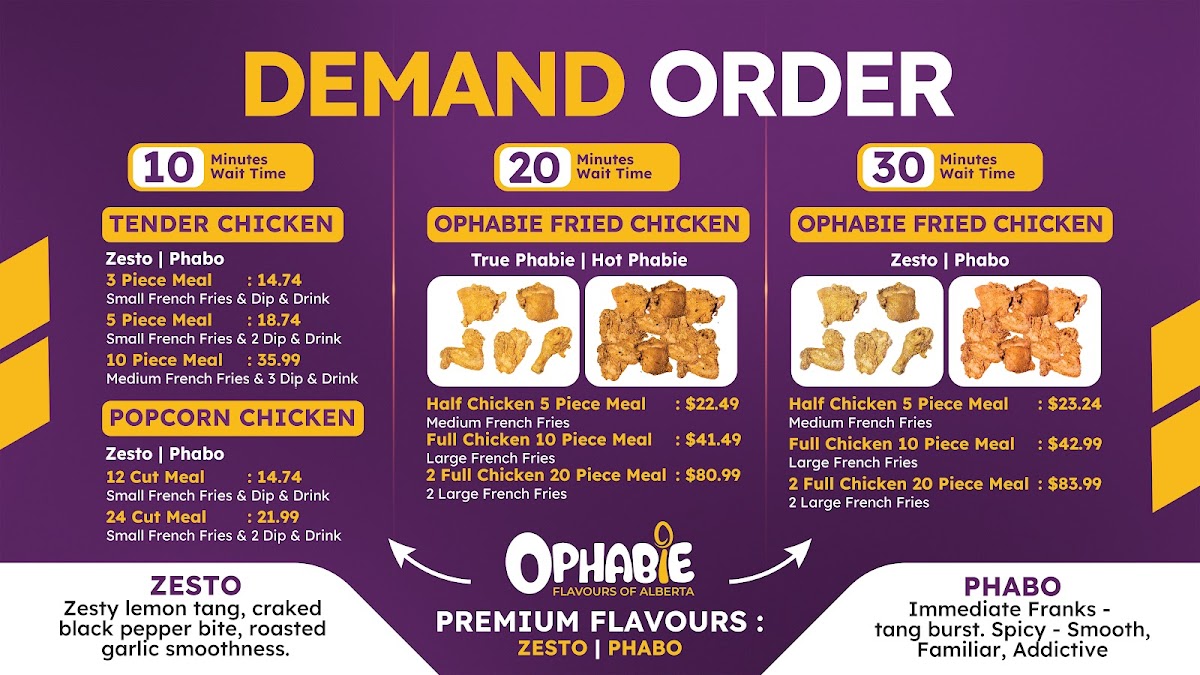Fried Chicken, Burger | Ophabie Photo Menu 2