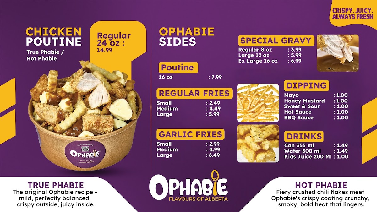 Fried Chicken, Burger | Ophabie Photo Menu 3