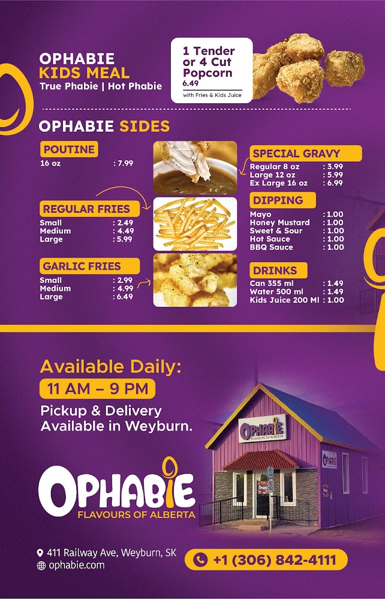 Fried Chicken, Burger | Ophabie Photo Menu 4