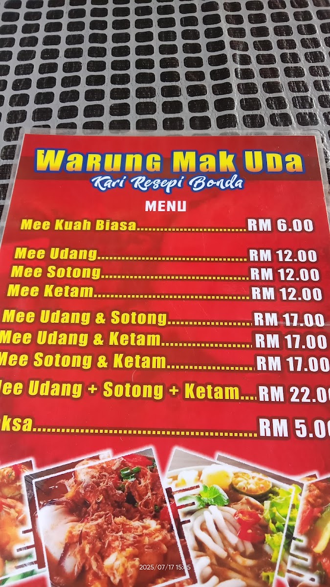 Warung Mak Uda Mee Udang Photo Menu 6