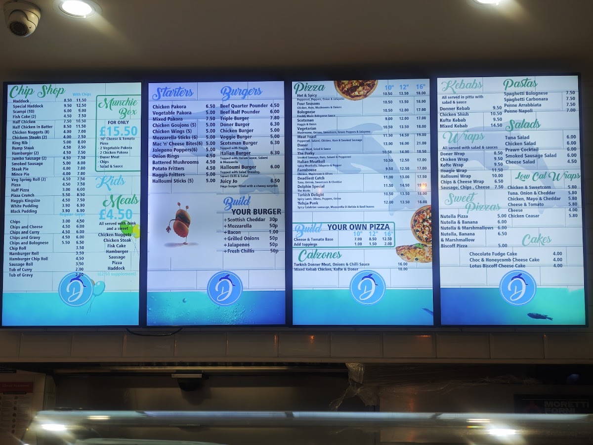 Dolphin Fish & Chip Shop Photo Menu 1