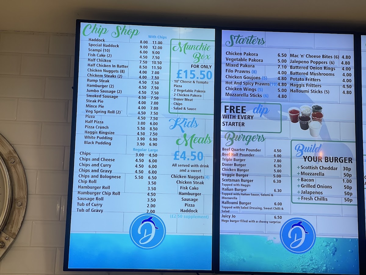 Dolphin Fish & Chip Shop Photo Menu 3