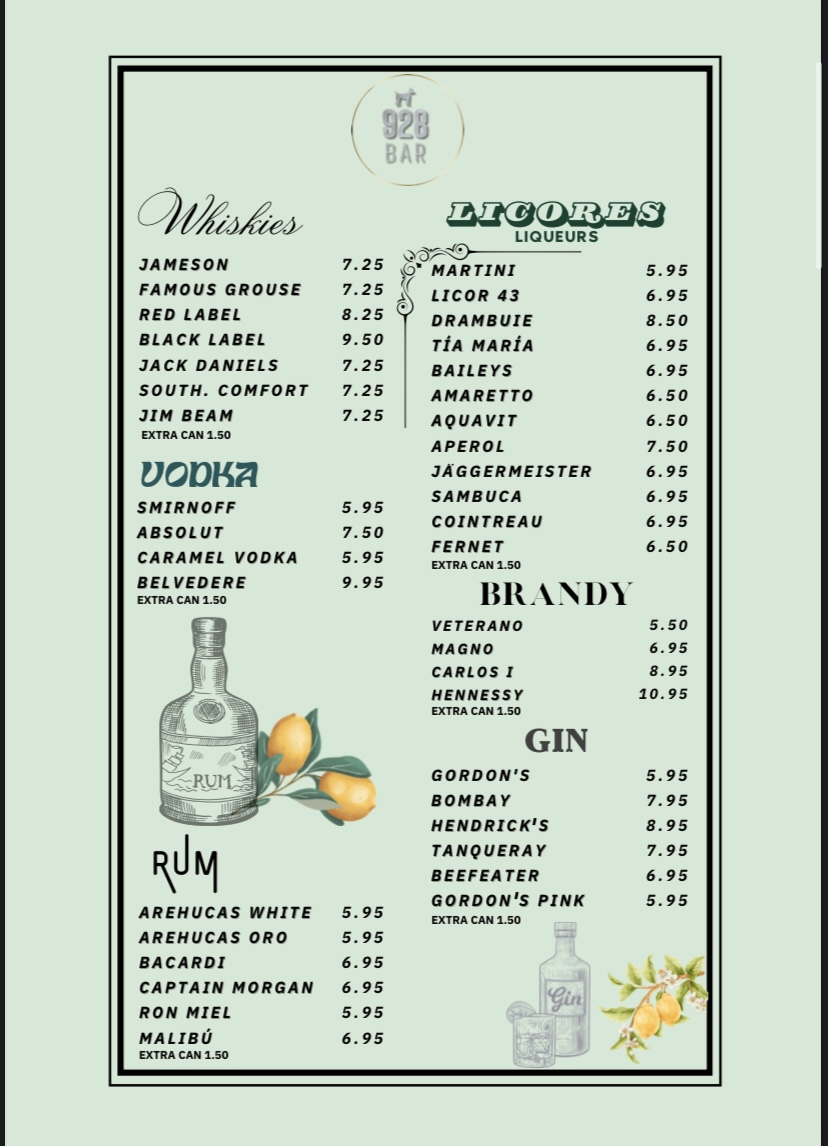 928 Bar Photo Menu 5